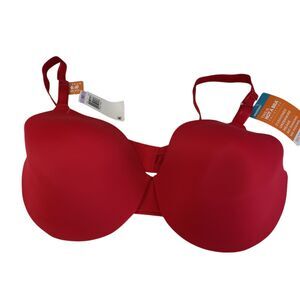 NEW Warner's Cushioned Underwire Red Bra, Size 40D